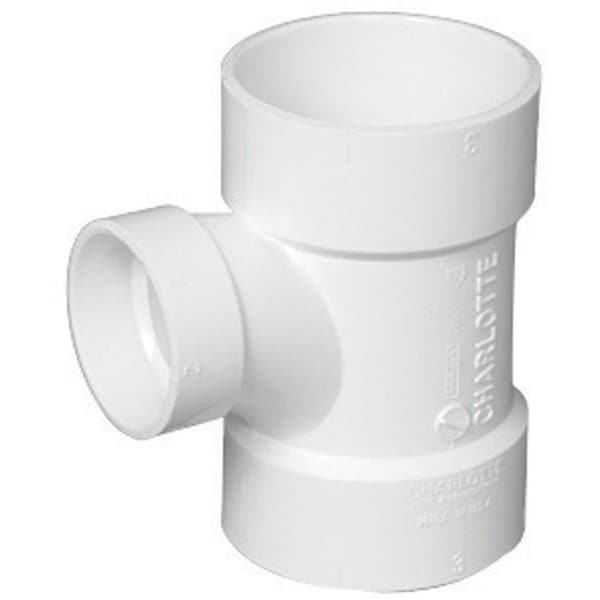 Charlotte Pipe And Foundry Charlotte Pipe 1-1/2 in. Hub X 4 in. D Hub PVC Sanitary Tee 1 pk PVC004011600 - main